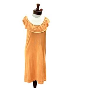 Tori Richard Honolulu Soft Orange Ruffled top sun dress, size SM, Used Condition
